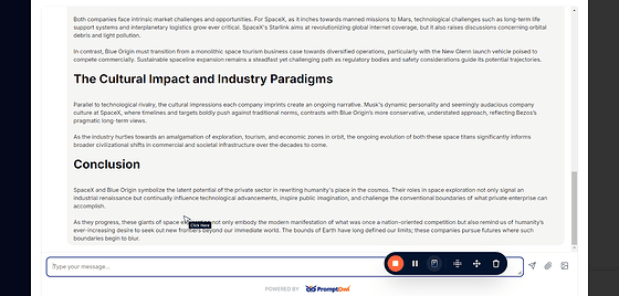 You can chat with the bot just like you would with any GPT-based system. Remember, it follows all the instructions you included in your prompt and will behave exactly as you've designed it to. This is a great way to test and see how your prompt influences the bot's responses in real-time.