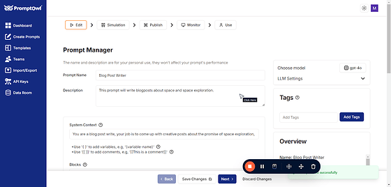 Tagging does not affect the performance or behavior of your prompts, but it plays a crucial role in keeping everything organized. By using tags, you can easily categorize and locate prompts, streamlining your workflow.