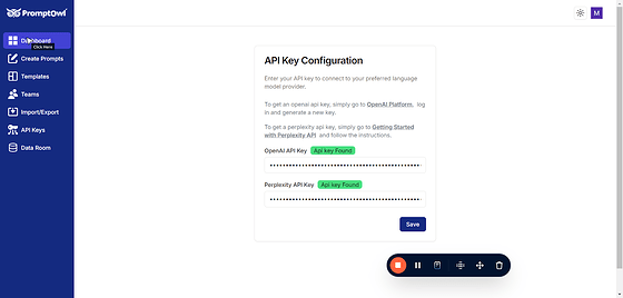 If you’ve saved your prompt, you can easily find it by navigating to the Dashboard. Simply click on "Dashboard" in the menu, and you’ll see a list of all your saved prompts.