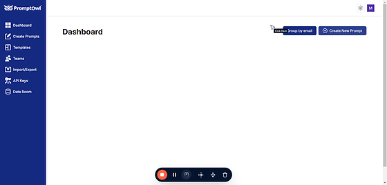 Start by creating your prompt: Click on "Create New Prompt"