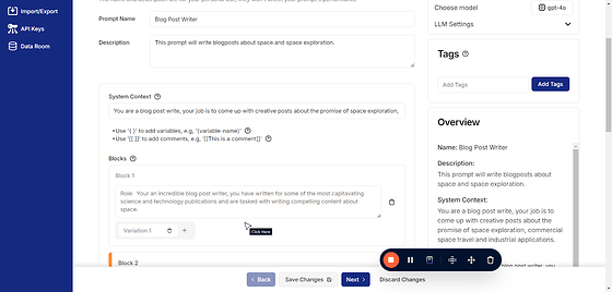Remember to "Save Changes"